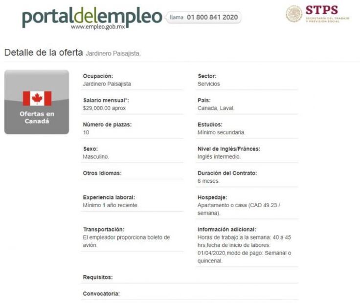  Buscan jardineros mexicanos para trabajar en Canadá; pagan $29,000