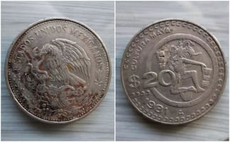 La moneda de 20 pesos de la Cultura Maya que vale hasta $500,000 pesos