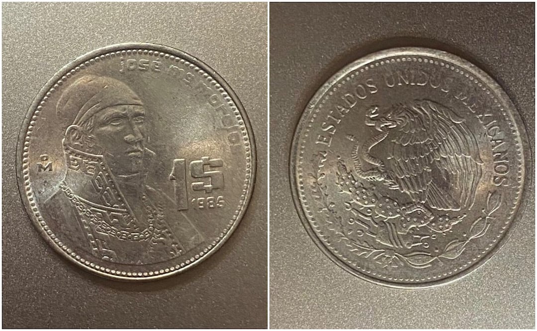 Moneda de $1 peso de Morelos. Foto: Captura / eBay