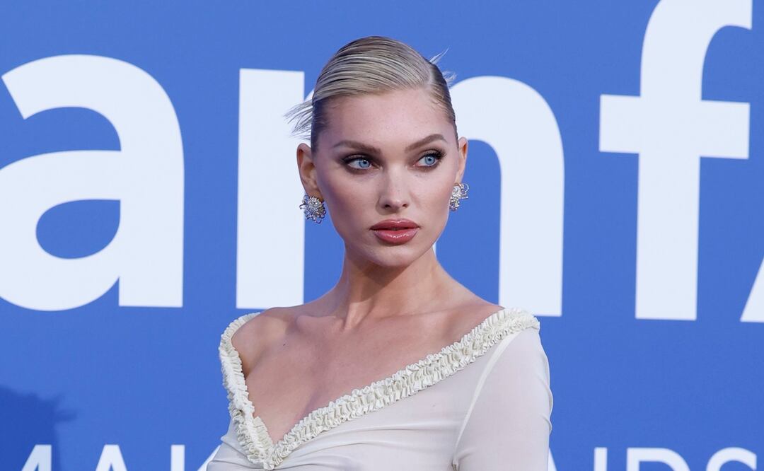 Elsa Hosk eleva la temperatura con cuerpazo en microbikini rosa metálico. Foto: EFE
