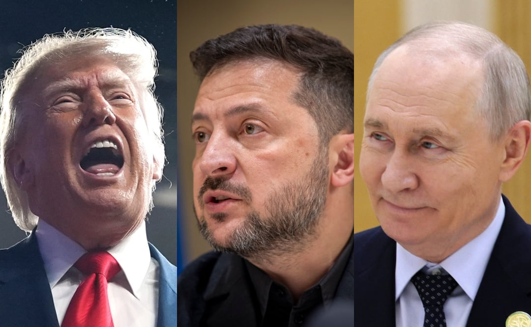 Trump anuncia alto el fuego energético entre Rusia y Ucrania, pero Zelenski desconoce el acuerdo.
AP Photo/Alex Brandon / AP Foto/Dan Bashakov / Gavriil Grigorov, Sputnik, Kremlin Pool Photo via AP