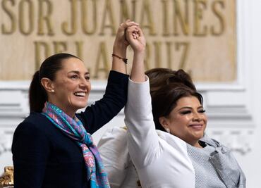Sheinbaum asiste a toma de posesión de Clara Brugada como Jefa de Gobierno de CDMX