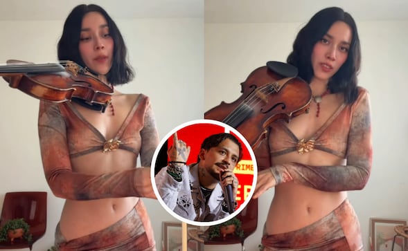 “Con razón perdió la cabeza”: violinista de Nodal enciende redes con sesión en bikini de sirena 