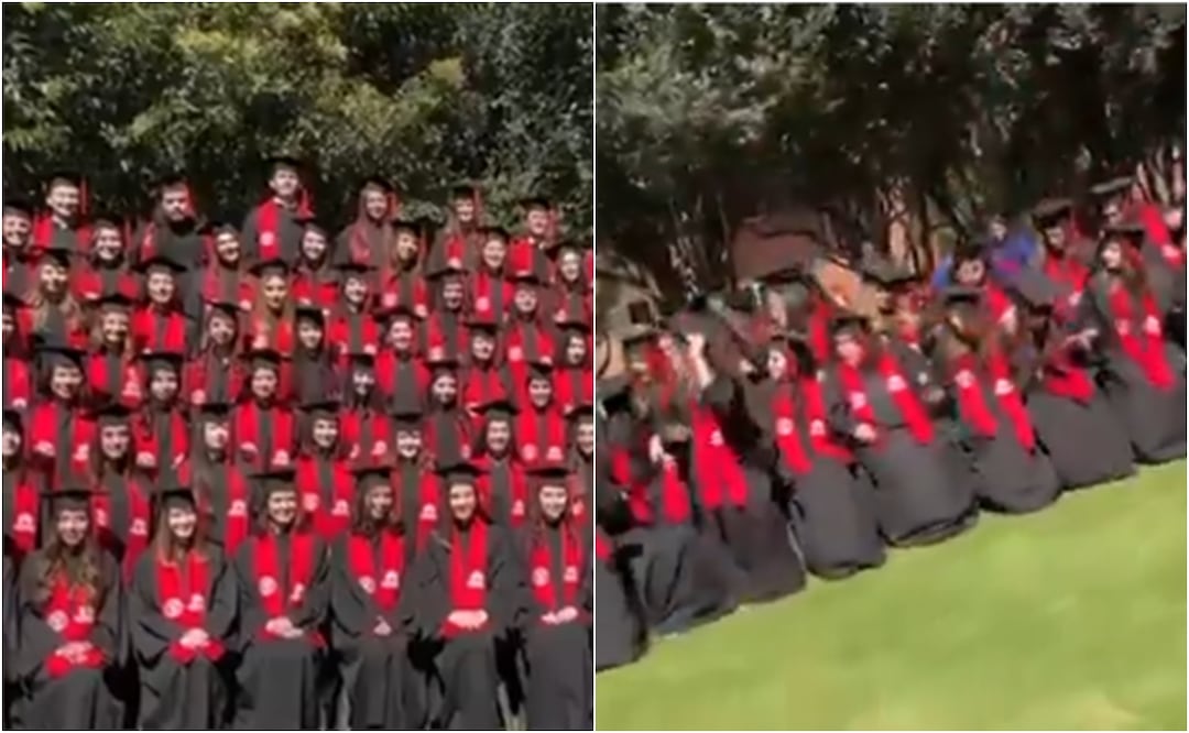 Accidente en la Ibero: gradas se desploman mientras universitarios posaban para la foto; hay más de 20 heridos. Foto: Captura de pantalla /X