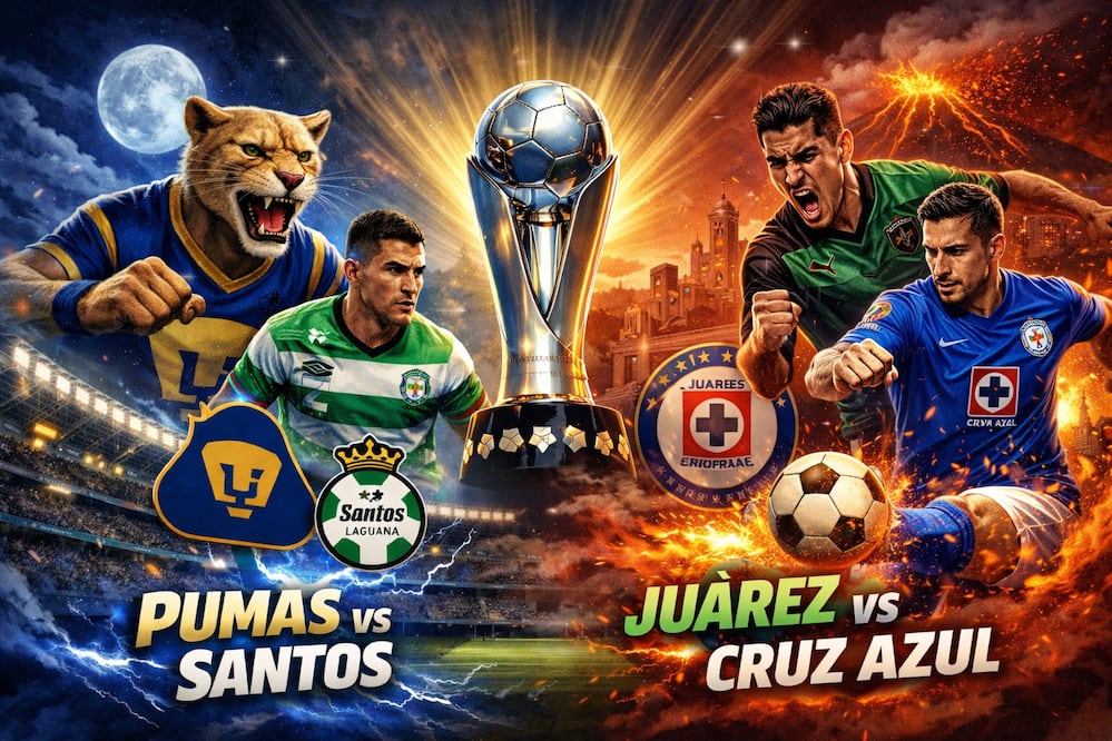 Partidos Liga MX: dónde ver EN VIVO Pumas vs Santos y Juárez vs Cruz Azul; fecha y hora de la jornada 4. Foto: IA