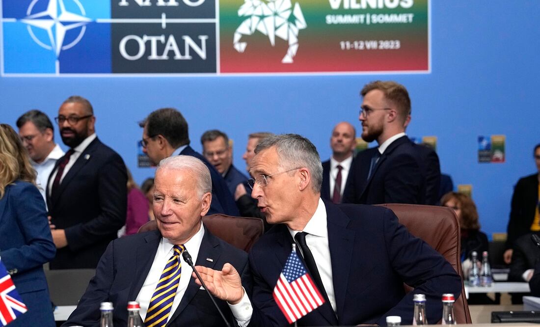 Biden anuncia “histórica donación” para Ucrania en celebración de los 75 años de la OTAN. Foto: AP