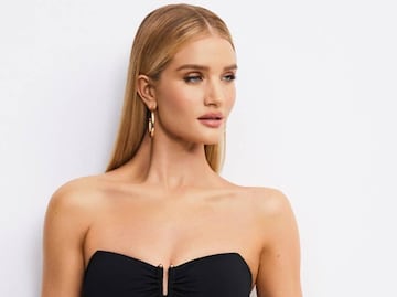 Rosie Huntington irradia belleza con sesión en múltiples bikinis