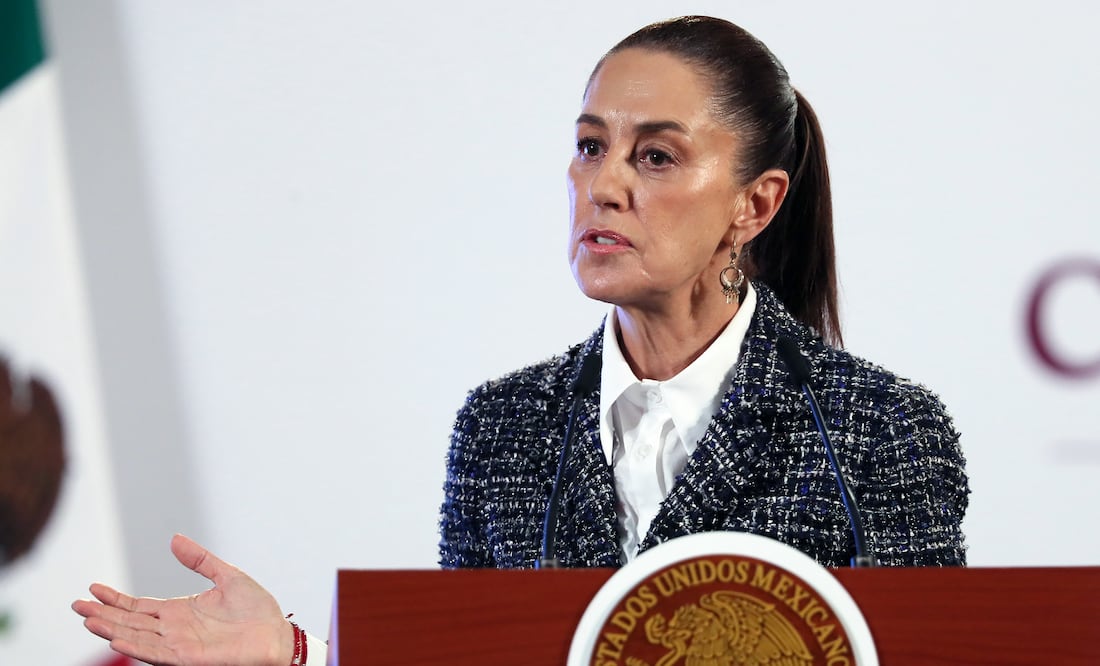 Sheinbaum asegura con "certeza" que "nunca" planteó a Trump cerrar la frontera. EFE/ Mario Guzmán