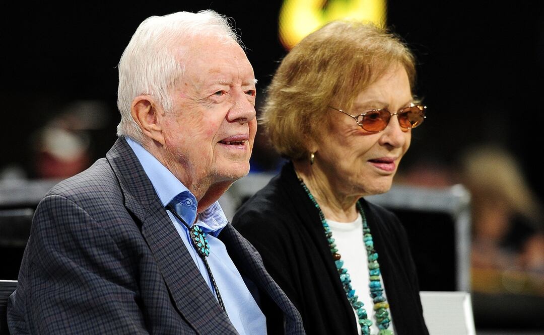 (FILES) Former president Jimmy Carter and his wife Rosalynn  (Photo by Scott Cunningham / GETTY IMAGES NORTH AMERICA / AFP)