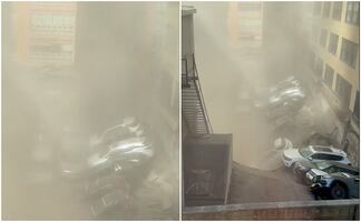 Reportan un muerto tras derrumbe de estacionamiento en Manhattan (VIDEO)