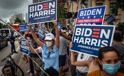 Latinos celebran la victoria de Joe Biden sobre Donald Trump