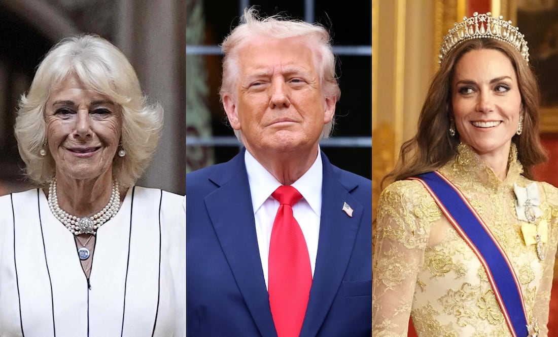 Trump sorprende al mundo: reconoce a Kate Middleton como la verdadera reina y deja en segundo plano a Camila. Foto: Aaron Chown AFP/ EFE/EPA/ANDY RAIN / POOL / AFP