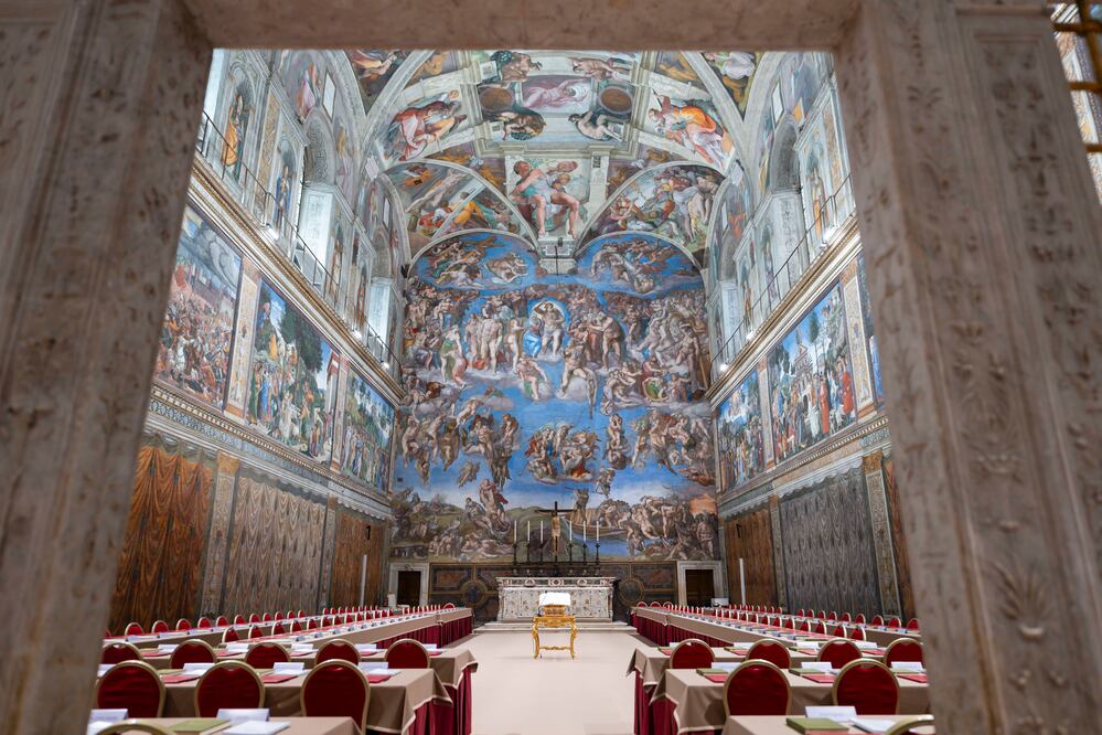 Todo listo para el cónclave que elegirá al sucesor de Francisco FOTO: EFE/ Vatican Media SÓLO USO EDITORIAL / SÓLO DISPONIBLE PARA ILUSTRAR LA NOTICIA QUE ACOMPAÑA
