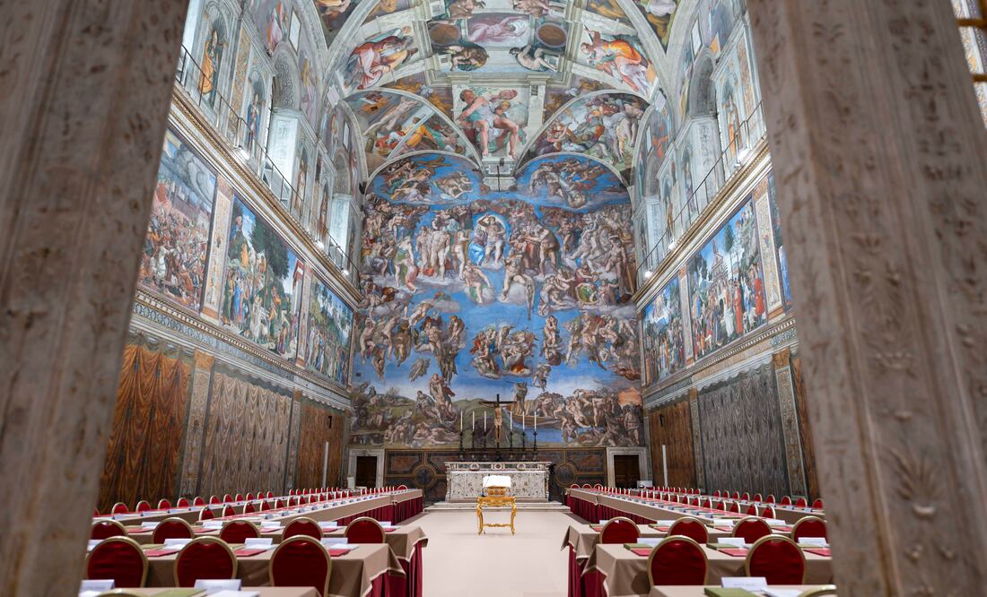 Todo listo para el cónclave que elegirá al sucesor de Francisco FOTO: EFE/ Vatican Media SÓLO USO EDITORIAL / SÓLO DISPONIBLE PARA ILUSTRAR LA NOTICIA QUE ACOMPAÑA