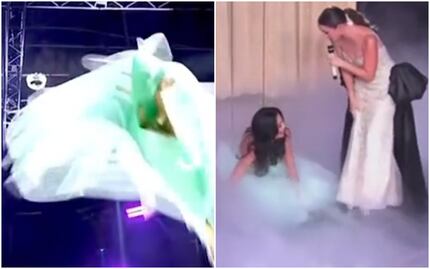 “Miss Universe Latina”. La brutal caída de la concursante cubana desde las alturas. VIDEO