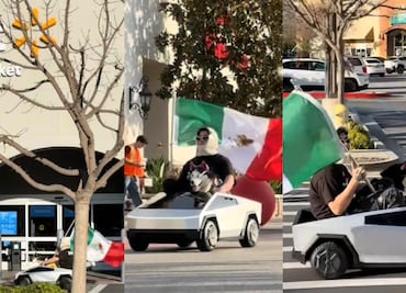 Perro 'influencer' se manifiesta frente a Walmart con bandera mexicana en apoyo a migrantes