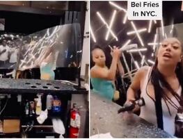 Video. Mujeres agreden a empleados y destrozan restaurante en NY por una salsa