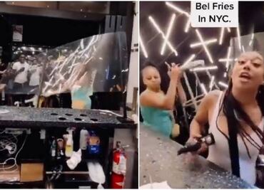 Video. Mujeres agreden a empleados y destrozan restaurante en NY por una salsa