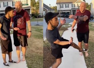 Video. 'Viniste al vecindario equivocado'; sargento de EU amenaza a afroamericano