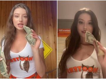 Mesera de Hooters muestra en TikTok cuánto gana en un día