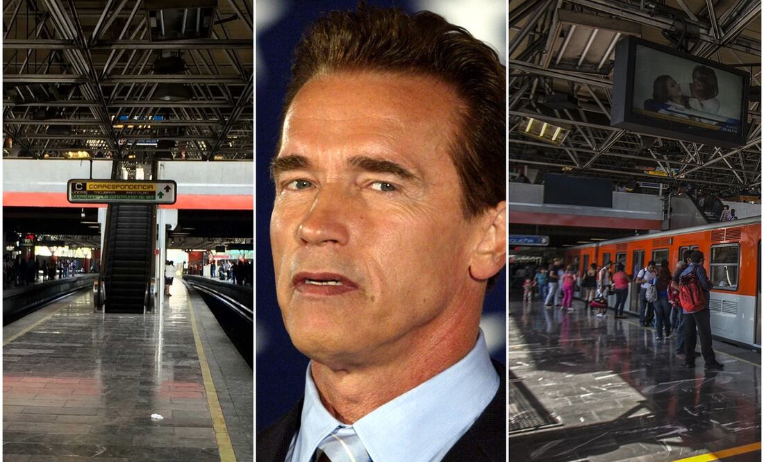 La película que Arnold Schwarzenegger filmó en el metro Chabacano de México. Foto: AP / YADIN XOLALPA EL UNIVERSAL.