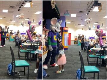 Video. Botarga de Chuck E. Cheese ignora a niña afroamericana en Nueva Jersey