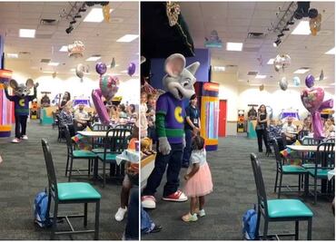 Video. Botarga de Chuck E. Cheese ignora a niña afroamericana en Nueva Jersey