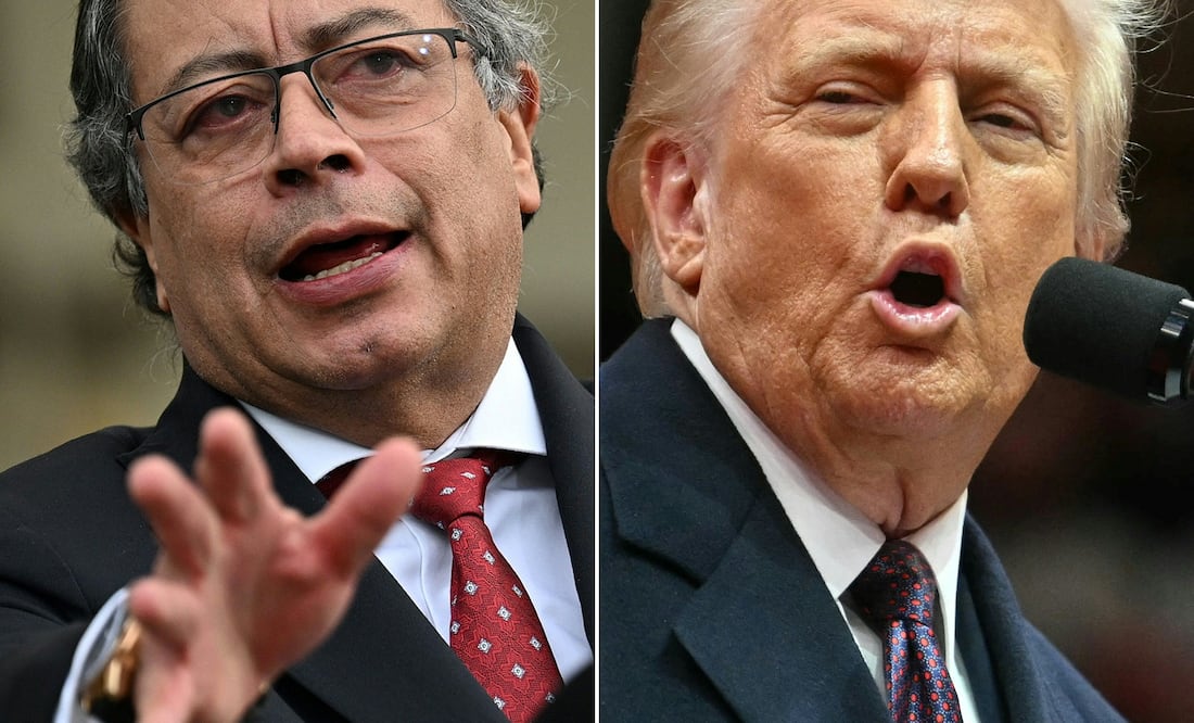 Impactante: Trump acusa a Petro de ser “líder del narcotráfico” y sanciona a toda su familia (Photo by LUIS ACOSTA and Jim WATSON / AFP)