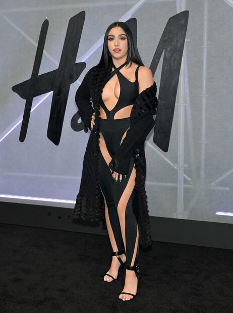 Lourdes Leon se luce en atrevido look de Mugler. Foto: AFP
