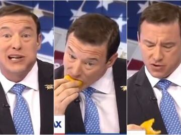 Presentador de noticias come tacos en programa y se burla de migrantes deportados