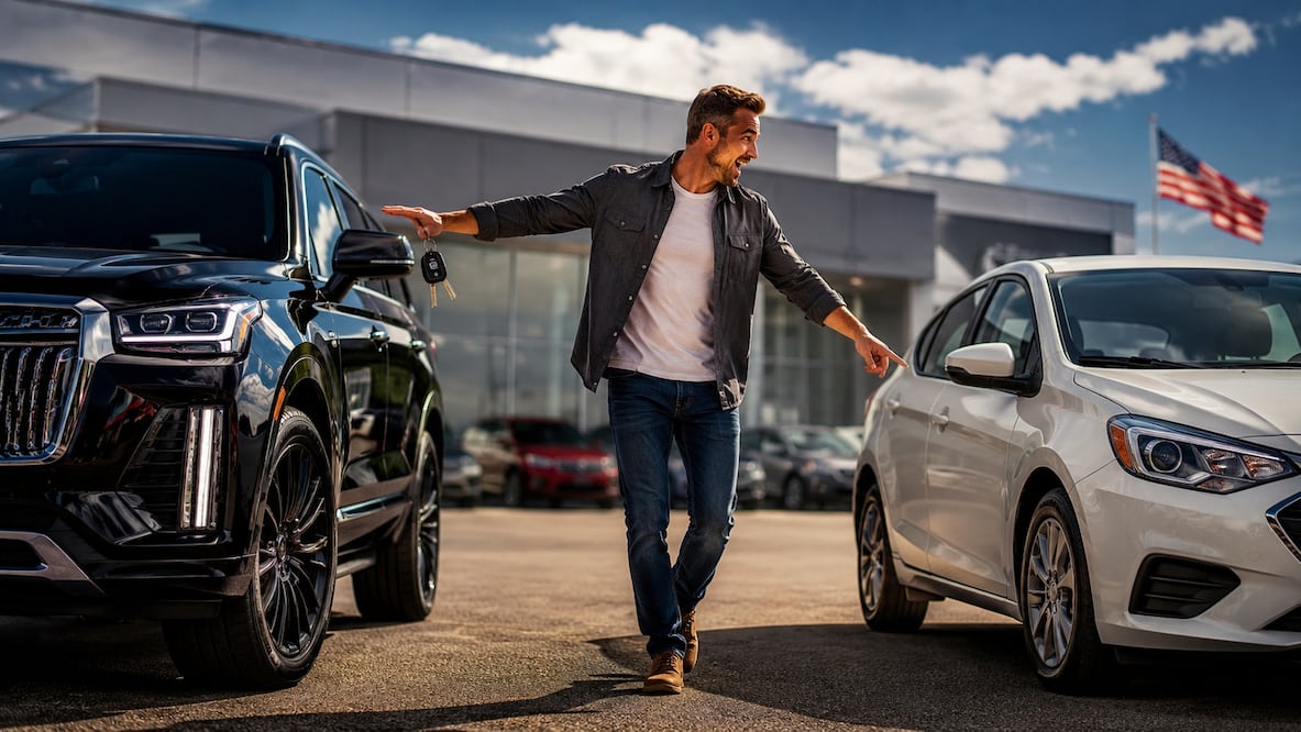 El lujo ya no convence: estadounidenses abandonan SUVs premium y compran autos más baratos. Foto IA