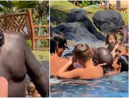 Niños ‘rescatan’ a la leyenda de la NBA, Shaquille O’Neal, de ahogarse en atracción de Hawái