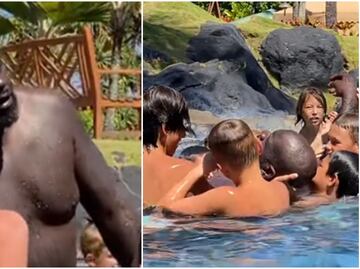 Niños ‘rescatan’ a la leyenda de la NBA, Shaquille O’Neal, de ahogarse en atracción de Hawái