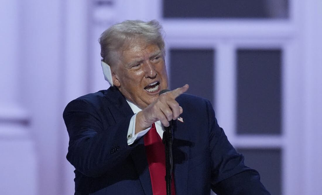 Trump dice que en su primer día de mandato "cerrará" la frontera. Foto AP