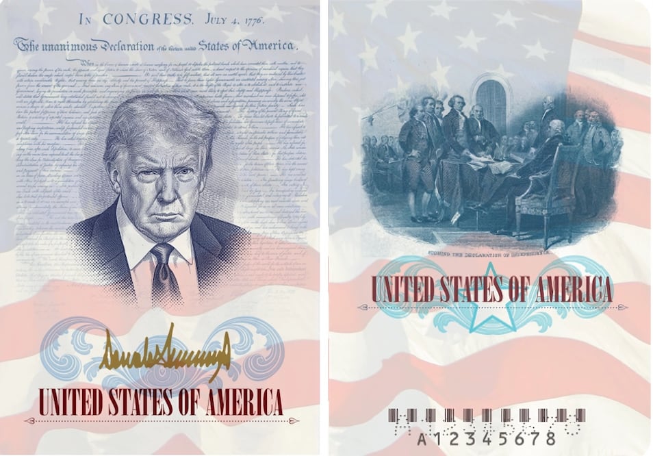 Inédito: Estados Unidos pondrá la foto de Donald Trump en pasaportes por los 250 años de su Independencia. Foto: EFE/ Departamento de Estado EEUU