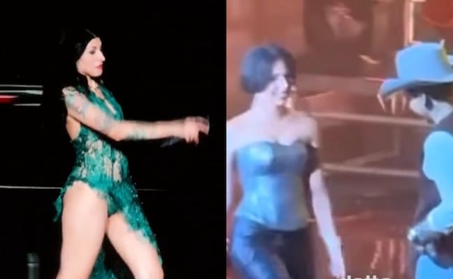 Explota la rivalidad: Cazzu hace gesto en pleno show y fans señalan que imitó a Ángela Aguilar 