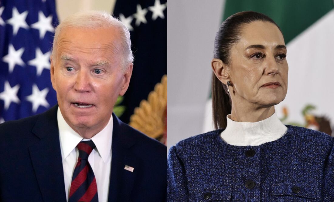 Biden agradece apoyo de Sheinbaum en decomiso de cargamento de fentanilo. Foto: AP / EFE