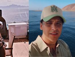 Ángela Aguilar posa en traje de baño junto a Nodal en su luna de miel; “contigo comencé a vivir”