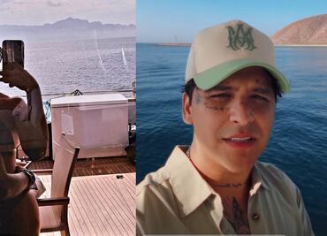 Ángela Aguilar posa en traje de baño junto a Nodal en su luna de miel; “contigo comencé a vivir”