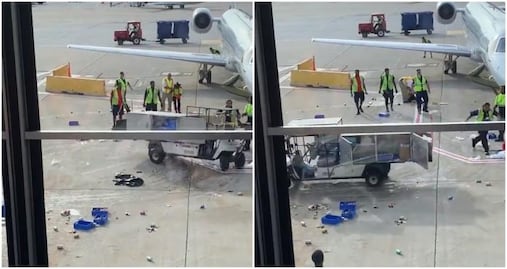Video. Carrito de comida se sale de control en pista de aeropuerto de Chicago