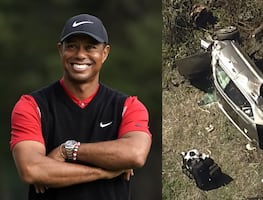 Tiger Woods sufre lesiones en las piernas al volcarse su vehículo