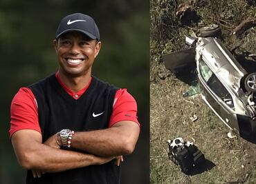 Tiger Woods sufre lesiones en las piernas al volcarse su vehículo