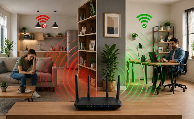 No pongas el router aquí: El lugar de tu casa que bloquea la señal de Wi-Fi y cómo solucionarlo