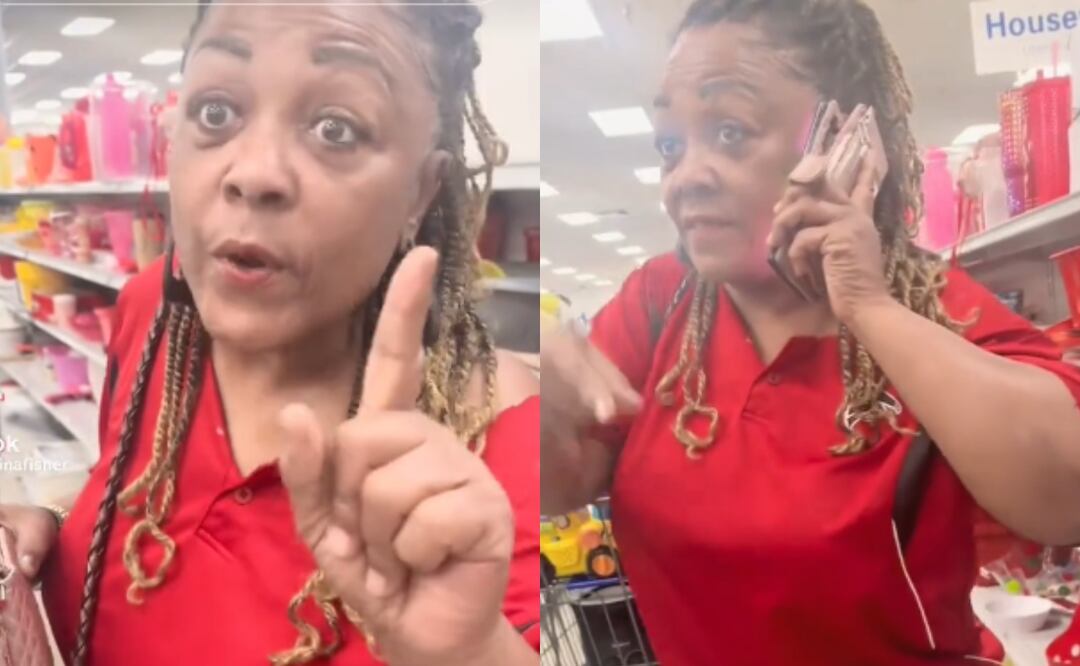 Mujer en EU amenaza a latina con deportarla por hablar español: “Estamos en América, hablamos inglés”. VIDEO. Foto: Tomada de TikTok @marinafisher
