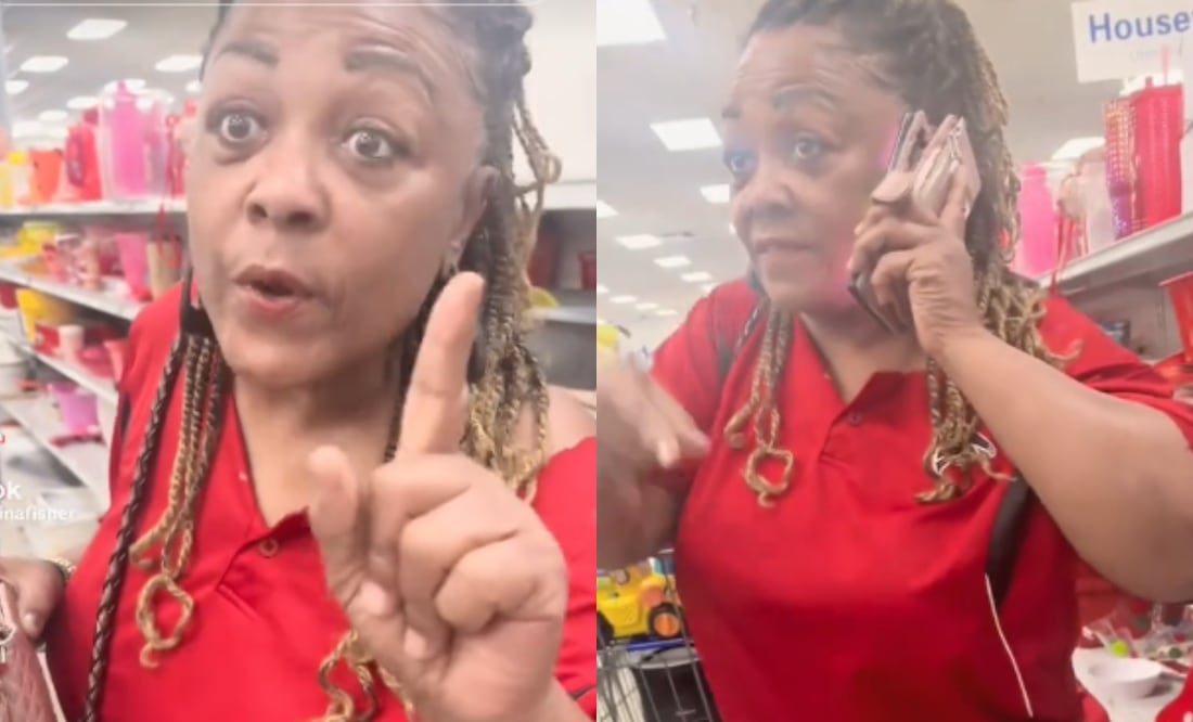 Mujer en EU amenaza a latina con deportarla por hablar español: “Estamos en América, hablamos inglés”. VIDEO. Foto: Tomada de TikTok @marinafisher