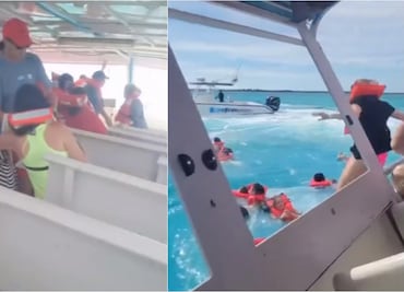 Video. Embarcación se hunde en las Bahamas con más de 100 pasajeros