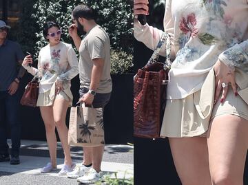 Ángela Aguilar presume piernas tonificadas y lujoso “anillo de compromiso” en Los Ángeles