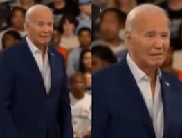 Joe Biden se vuelve a quedar “congelado”, ahora durante discurso de Jill Biden. VIDEO