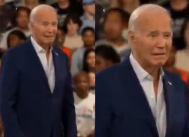 Joe Biden se vuelve a quedar “congelado”, ahora durante discurso de Jill Biden. VIDEO