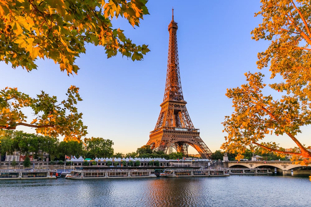 Paris, Eiffel Tower and river Seine at sunrise. Paris, France. /iStock/SCStock